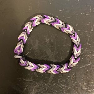 Asexual Flag Rainbow Loom Bracelet